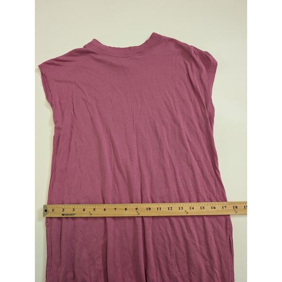 Free People Beach All Day Long Midi T-shirt Dress Pockets Mauve-Sz XS - Picture 8 of 10